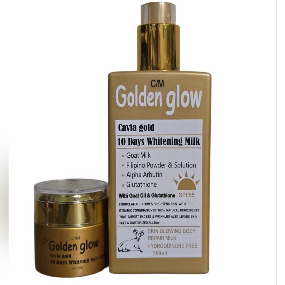 Golden Glow Caviar Gold Skin Glowing Body Milk And Face Cream